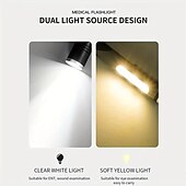 cheap Flashlights-MINI Medical Penlight Type-c USB Charging Built-in Battery Medical Flashlight Portable Medical Pen Lamp XPG LED