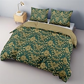 cheap Duvet Cover Sets-Luxury  Floral Pattern Duvet Cover Set Comforter Set Soft 3-Piece Luxury Cotton Bedding Set Home Decor Gift King Queen Duvet Cover