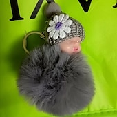 halpa Riipukset ja koristeet-söpö pompon nukkuva vauva nukke auton avaimenperä luova auton avaimenperä auton avaimenperä laukku riipus