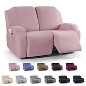 cheap Recliner Chair Cover-Loveseat 3 Seater Burgundy Recliner Covers Cover for Large Reclining Chair Slipcover Seat Reversible Washable Protector with Elastic Adjustable Straps for Kids Pets