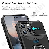 levne Pouzdra pro iPhone-telefon Carcasă Pro iPhone 15 Pro Max Plus iPhone 14 13 12 11 Pro Max Mini SE X XR XS Max 8 7 Plus Zadní kryt Držák na prsteny Slot pro kartu Nárazuvzdorné TPU PC