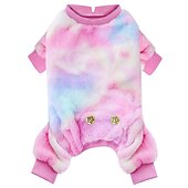 abordables Pijama-Perros Gatos Pijamas Moda Dulce Invierno Templado Transpirable Suave Lavable Cómodo Navidad Víspera de Todos los Santos Exterior Cama Casual Diario Ropa para perros for Bichón Frisé Pomerania Animal