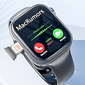 abordables Montres connectées-DS9 Montre intelligente 1.96 pouce Smartwatch Montre Connectée 4G Podomètre Moniteur de Fréquence Cardiaque Calendrier Compatible avec Invalide Femme Hommes Mode Mains-Libres Rappel de Message Suivi