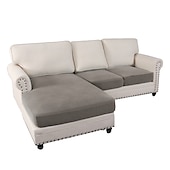 baratos Capa para assento de Sofá &amp; Apoios de Braços-Capas de sofá seccionais, capas de sofá em forma de l antiderrapantes elásticas, capas de almofada de assento de sofá separadas, capa de chaise-longue para sofá secional esquerdo/direito de 2/3