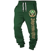 economico Pantaloni della tuta-Alfabetico Informale Per uomo Stampa 3D Pantaloni della tuta Jogging Pantaloni Esterno Strada Casual / quotidiano Poliestere Nero Bianco Blu marino S M L Vita normale Elasticità Pantaloni