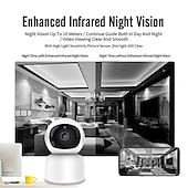 cheap Indoor IP Network Cameras-Wireless Surveillance Camera 5G Wifi 1080P Tracking Audio Video Night Vision IP Camera Indoor Security Protection Monitor Wifi Camera