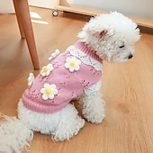 tanie Swetry-Psy Koty Sweter Śłodkie Codzienny Zima Ciepłe Oddychający Miękka Zmywalny Wygodny Na zewnątrz Codzienne Ubranka dla psów for Bichon frise Szpic miniaturowy szczeniaków i młodych kotów Motyl Small