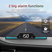economico Visori a sovrimpressione-nuovo tachimetro digitale a led universale gps/beidou car hud head up display allarme di velocità eccessiva commutazione senza luci di respirazione