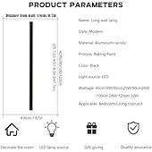 cheap Indoor Wall Lights-Ultrathin Up and Down LED Wall Lights Single Installation of Two Black LED Wall Lamps Modern Wall Lamp Lndoor Wall Lamp Wall Decoration AC110V AC220