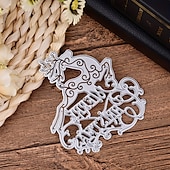 abordables pochoirs muraux-1 pc lettres joyeux noël découpes en métal mots joyeux noël pochoirs matrices de découpe de cerf découpées pour la fabrication de cartes matrices en papier fournitures de scrapbooking