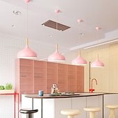 cheap Pendant Lights-Nordic Macaron Ceiling Light Dining Room Pendant Light Vintage Style Matte Iron Art Home Chandelier Easy to Install Corridor Lighting Lamp Fixture for Bar,Kitchen,Restaurants 110-240V