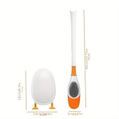 economico spazzolone-Scopino per WC con anatra subacquea, manico lungo in plastica non morta in silicone con base, spazzola morbida per il bagno domestico, spazzola per la pulizia del WC tozzo, prodotti per la pulizia, strumento per la pulizia