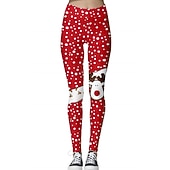 preiswerte Weihnachtskostüme für Erwachsene-Weihnachtsmann Leggins Jogginghosen Damen Weihnachten Heiligabend Weihnachten Erwachsene Weihnachten Silvester Hosen