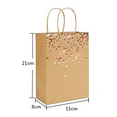 cheap Event &amp; Party Supplies-12PCS Bronzing Love Heart Printed Paper Bags Gift Packaging Bag
