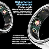 levne Chytré hodinky-Chytré hodinky 0.2 inch Chytré náramky Bluetooth Měřič spánku Monitor srdečního tepu Krevní tlak Krevní kyslík Kompatibilní s IP68 Monitor srdečního tepu
