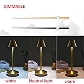 abordables Lampes de table-Lampe de table rechargeable led tactile veilleuse de bureau lampe de lecture sans fil pour restaurant hôtel bar chambre lampe de bureau