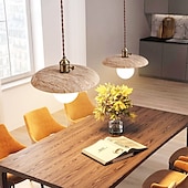 economico Luci Isola cucina-Lampade a sospensione1 luce, semplice lampada a sospensione con cavo regolabile in travertino giallo e27, lampadario decorativo per la casa, per isola cucina corridoio fattoria