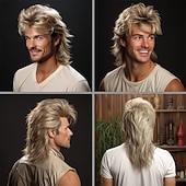 economico Parrucche uomo-parrucca bionda triglia|parrucche divertenti per adulti da uomo|parrucca pop rock|parrucca joe dirt per gli anni '70|parrucca anni '80