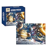 economico Puzzle-creativo 1000 pezzi di carta bianca piatta carta addensata puzzle circolare luna amore mare puzzle giocattolo per adulti