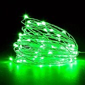 abordables Lumières de Noël-1 guirlande lumineuse de 1 m à 10 LED – Lampe luciole étoilée étanche à piles – Parfaite pour la décoration de la maison. &amp; les mariages !