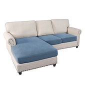 baratos Capa para assento de Sofá &amp; Apoios de Braços-Capas de sofá seccionais, capas de sofá em forma de l antiderrapantes elásticas, capas de almofada de assento de sofá separadas, capa de chaise-longue para sofá secional esquerdo/direito de 2/3