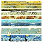 halpa Tapahtuma- ja juhlatarvikkeet-10 kpl van gogh washi teippisetti, koristeliima itse askarteluun, lahjapaketointi, scrapbooking-tarvikkeet, bullet journalit, suunnittelijat, juhlakoristeet