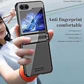 お買い得  サムスン用ケース-Galaxy Z Flip 6 Z Flip 5 Z Flip 4 Z Flip 3 用のHD透明クリアプラーニング ファンダ サムスン Galaxy Z Flip 5 レベリングヒンジ ケース プロテクティブカバー