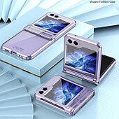 お買い得  サムスン用ケース-Galaxy Z Flip 6 Z Flip 5 Z Flip 4 Z Flip 3 用のHD透明クリアプラーニング ファンダ サムスン Galaxy Z Flip 5 レベリングヒンジ ケース プロテクティブカバー
