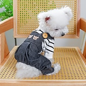 baratos Macacão-Cachorros Gatos Macacão Moda Casual Inverno Respirável Macio Lavável Confortável Ao ar livre Casual / Diário Roupas para cães for Bichon Frise Pomerânia Animais de Pequeno Porte Borboleta Small