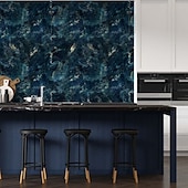 Χαμηλού Κόστους Ταπετσαρία-δροσερές ταπετσαρίες μπλε ταπετσαρία τοίχου τοιχογραφία αφηρημένη μαρμάρινη επένδυση τοίχου αυτοκόλλητο ξεφλούδισμα και ραβδί αφαιρούμενο pvc/υλικό βινυλίου αυτοκόλλητο/συγκολλητικό απαιτείται