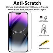 Χαμηλού Κόστους iPhone Προστατευτικά Οθόνης-3 σετ Προστατευτικό οθόνης + Προστατευτικό φακού κάμερας Για Apple iPhone 16 iPhone 15 Pro Max 14 Plus 13 12 11 Pro Max Σκληρυμένο Γυαλί Anti-Spy προσωπικών δεδομένων Επίπεδο σκληρότητας 9H