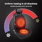 baratos Capas para bancos de automóveis-12v aquecido capa de assento do carro assentos aquecedor universal aquecimento automático esteira almofadas elétricas almofada aquecimento inverno quente acessórios do carro