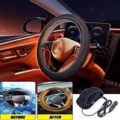 levne Potahy na volant-12v auto vyhřívání elektrické kryty vysoce kvalitní univerzální 38cm kryt řízení auto zapalovač zástrčka vyhřívané topení teplejší zimní