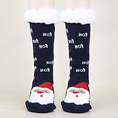 abordables sombrero de papá noel y accesorios-Papá Noel Artículos Para Celebrar la Navidad Calcetines de Navidad Hombre Mujer Navidad Nochebuena Estilo lindo Calcetines