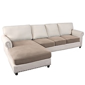 baratos Capa para assento de Sofá &amp; Apoios de Braços-Capas de sofá seccionais, capas de sofá em forma de l antiderrapantes elásticas, capas de almofada de assento de sofá separadas, capa de chaise-longue para sofá secional esquerdo/direito de 2/3