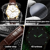 ieftine Ceasuri Quartz-Ceasuri pentru bărbați cu lumină calendar display săptămânal cronograf ceas cu cuarț multifuncțional impermeabil ceasuri sportive pentru bărbați