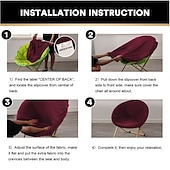 abordables Cubierta de sillón y silla sin brazo-Funda de terciopelo para silla con platillo redondo, fundas para silla Moon, 1 pieza, funda elástica extraíble para silla Moon con parte inferior elástica para sala de estar