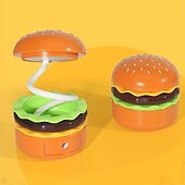 baratos Luzes da noite do berçário-Hamburgo luz noturna mini candeeiro de mesa criativo com apontador de lápis lâmpada de estudo infantil lâmpada de dormir lâmpada de cabeceira recarregável (cor aleatória)