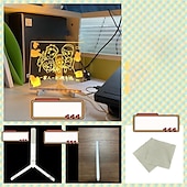 voordelige photobooth rekwisieten-kindertekenbord schoolbord transparant dubbele zijde kan worden afgeveegd en geschreven acryl lichtgevend schrijfbord steigers desktop message board