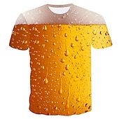 abordables Camisetas divertidas para hombres-Camisa de hombre Un día sin cerveza es como sólo bromeando no tengo idea camiseta de manga corta camiseta impresión 3D camiseta de cuello redondo vintage casual día a día
