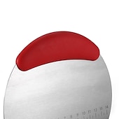 cheap Kitchen Cookware-Stainless Steel with Scale Flour Dough Cutter Cutting Knife Single-sided Cutting Baking Tool Cookie Cutter Cortador De Masa