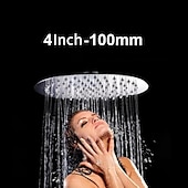 זול מקלחת גשם-ראש מקלחת 12/10/8/6 אינץ&#039; נירוסטה דק במיוחד ראשי מקלחת מפל מים עגולים ראשי מקלחת ראש גשם גשם אביזרי אמבטיה
