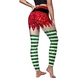preiswerte Weihnachtskostüme für Erwachsene-Weihnachtsmann Leggins Jogginghosen Damen Weihnachten Heiligabend Weihnachten Erwachsene Weihnachten Silvester Hosen