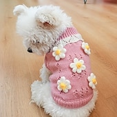 tanie Swetry-Psy Koty Sweter Śłodkie Codzienny Zima Ciepłe Oddychający Miękka Zmywalny Wygodny Na zewnątrz Codzienne Ubranka dla psów for Bichon frise Szpic miniaturowy szczeniaków i młodych kotów Motyl Small