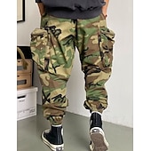 billiga Cargobyxor-Herr Militärbyxor Cargo byxor Camo byxor Ficka Kamuflasje Komfort Andningsfunktion Utomhus Dagligen Utekväll Mode Ledigt Armégrön