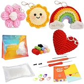 economico Giochi innovativi-kit all&#039;uncinetto per principianti, kit per principianti all&#039;uncinetto con tutorial video passo-passo, kit all&#039;uncinetto per principianti per adulti e bambini, kit per lavorare a maglia per