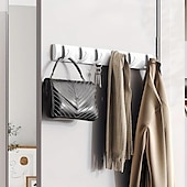 economico organizzatore del bagno-gancio appendiabiti da parete pieghevole, ganci multiuso porta asciugamani per appendiabiti da bagno, gancio per panni per chiavi sul retro della porta, supporto per organizer da bagno a parete, ganci da parete per appendiabiti resistenti