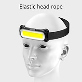 cheap Head Lights-USB Rechargeable LED Headlamp 3 Modes Fishing Camping Lantern Waterproof Mini Headlight Portable Floodlight COB Head Torch