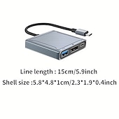 お買い得  ケーブル・ケーブルアクセサリ-多機能ドック マイクロ otg 3 in 1 usb タイプ c 3.1 から 2 c/タイプ usb 3.0 ドックハブ macbook pro 用