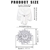 economico Sciarpe &amp; Wrap-Retrò Vintage Anni Ruggenti Anni 1920 Scialli Il grande Gatsby Invitato al matrimonio Per donna Carnevale Capodanno Matrimonio Ospite di nozze Festa / Sera Adulti Scialle Autunno &amp; Inverno